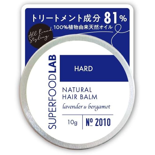 Superfood Lab Natural Hair Balm HARD - Organic Hair Wax for All Styles (10g)