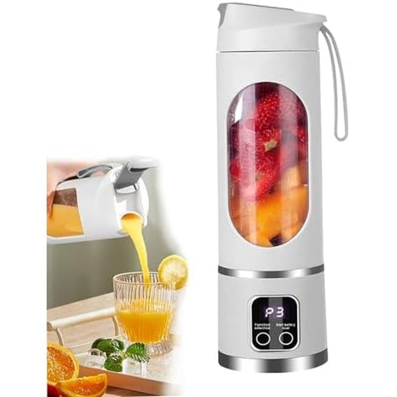 Portable Blender for Shakes and Smoothies - 3-Speed USB Rechargeable Juicer with 12-Blade Ice Crushe