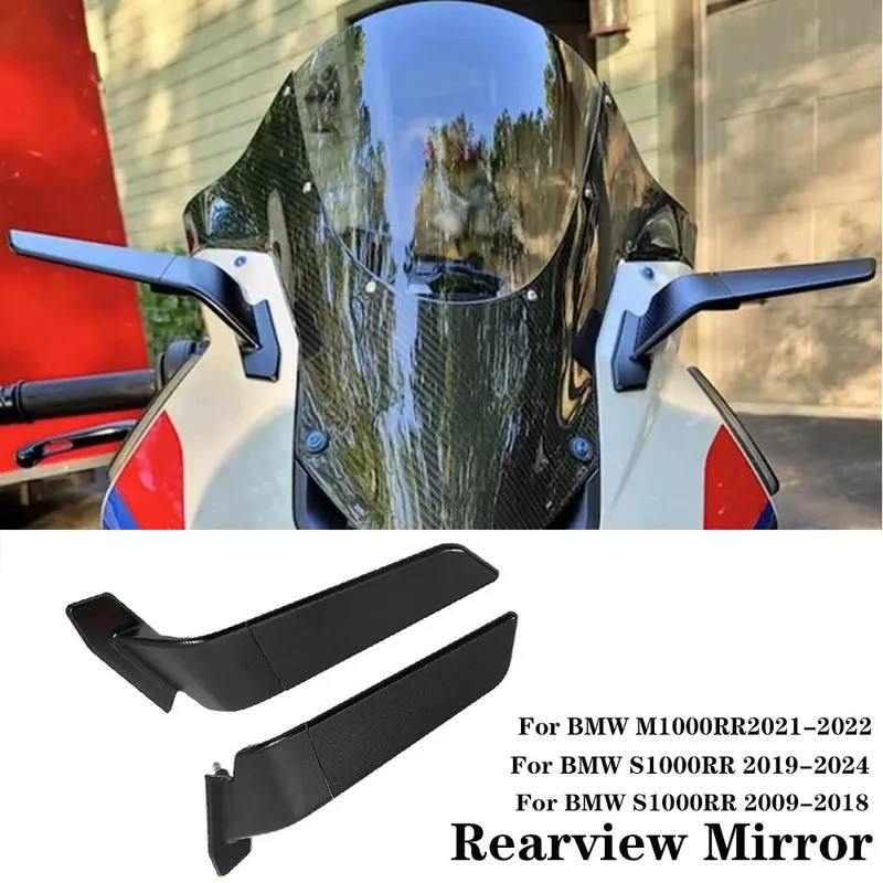 Dành Cho Xe BMW S1000RR 2009-2024 Stealth Sport Winglet Gương Bộ Dụng Cụ Có Thể Điều Chỉnh Trộm Gươn
