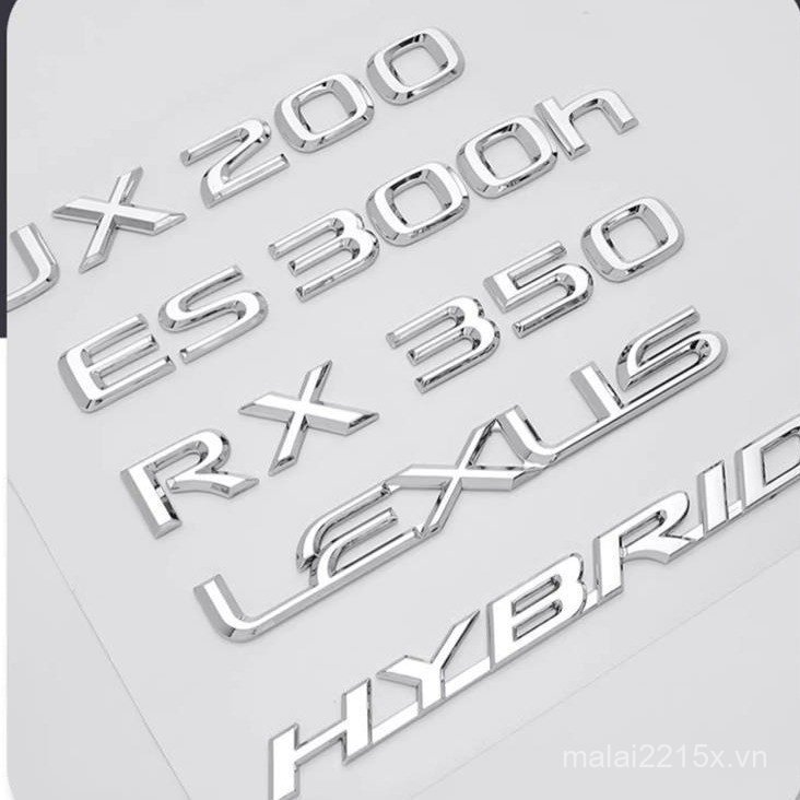 Thích hợp cho Lexus ES300h Nhãn dán phía sau Lexus UX260NXRX450 Nhãn dán chữ LSLM Nâng cấp sửa đổi R