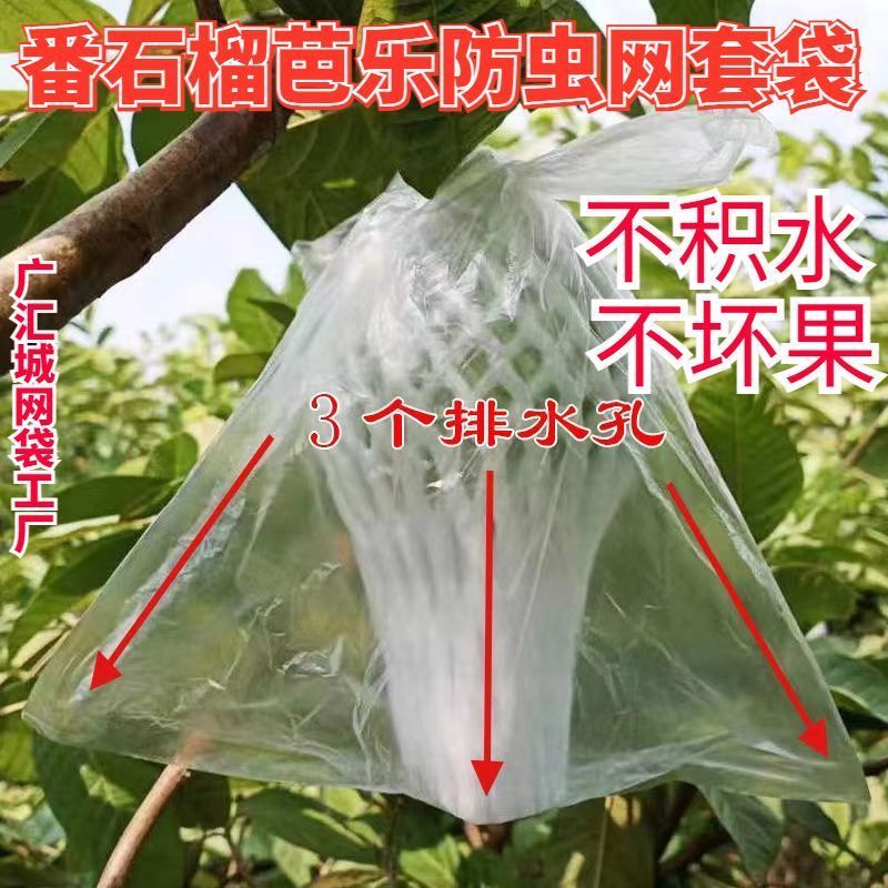 番石榴网套袋网袋芭乐防虫网袋专用一体泡沫包装袋石榴袋水果网套Guava insect proof sleeve bag, special all-in-one foam mesh sleeve bag