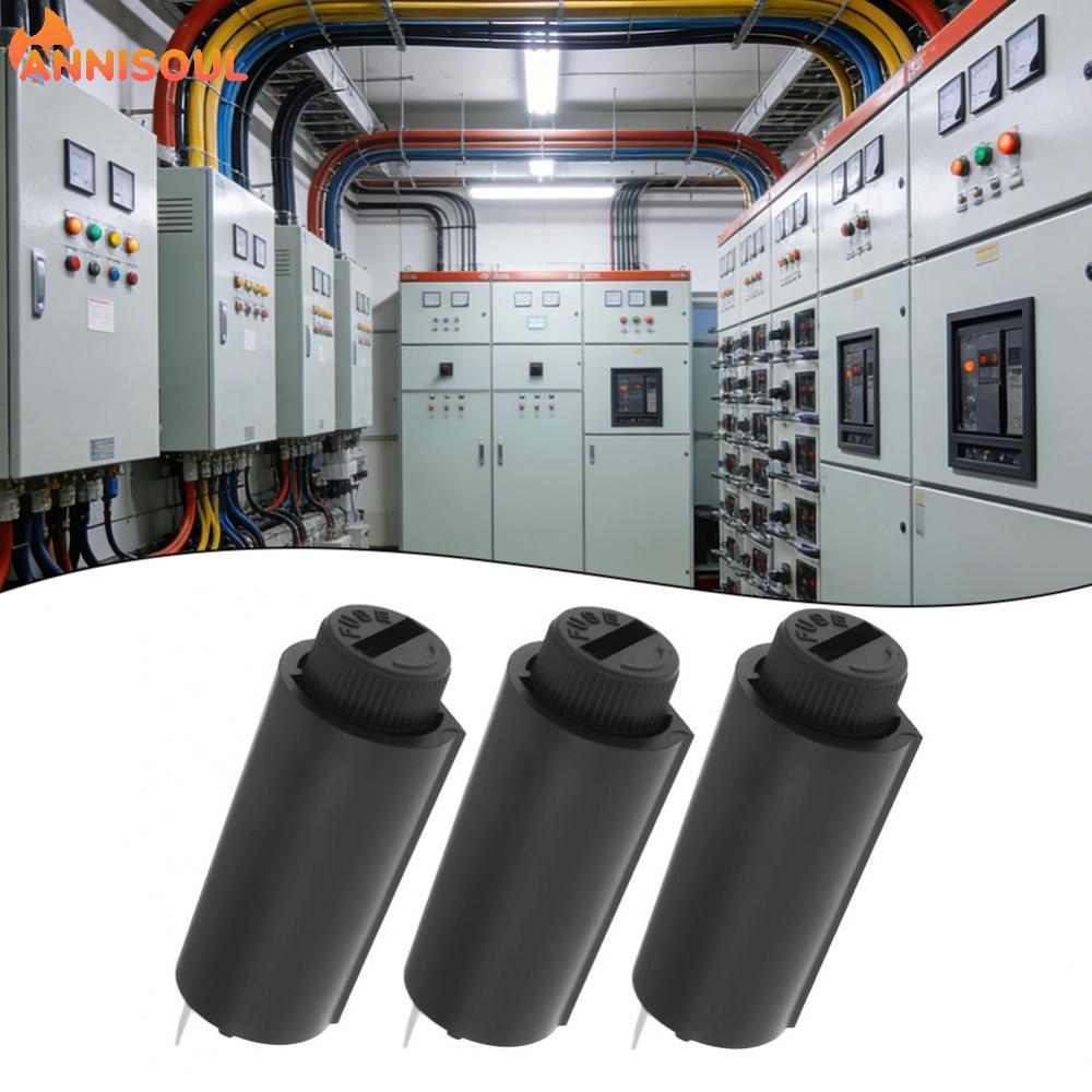 [NISO]Fuse Holder 250 V 10 A Plastic PTB Housing Metal Fuse Contacts Removable Cap