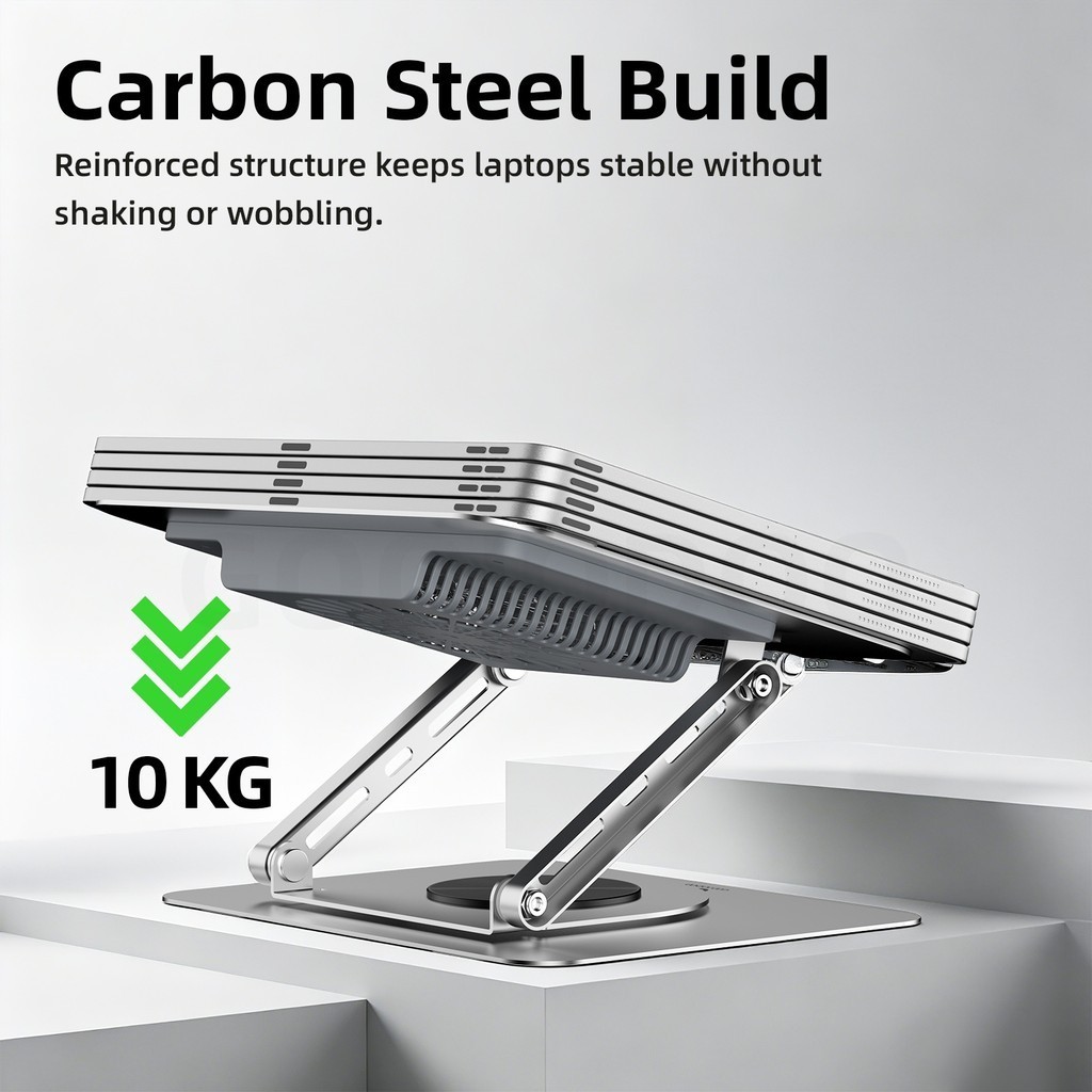 Giá Đỡ Laptop GOOJODOQ 360° Tản Nhiệt Tốt, Đặt Quạt Được, Chắc Chắn 10kg, Gấp Gọn | BigBuy360 - bigbuy360.vn