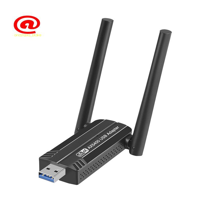 Bộ chuyển đổi USB WiFi 6E AX5400 Thẻ WiFi không dây Ba băng tần 2.4G / 5G / 6GHz 5400Mbps USB WiFi6E