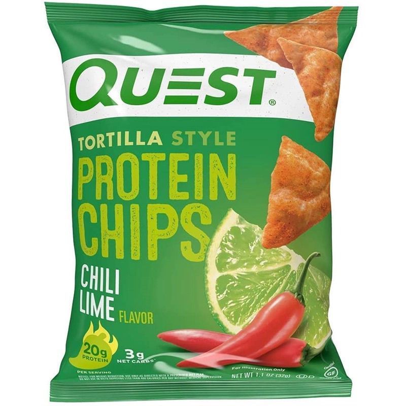Hồng Kông Daigou US Nhập Khẩu Hương Vị Thịt Nướng QUEST / Hương Phô Mai Protein Chips 32g Đồ Ăn Nhẹ 