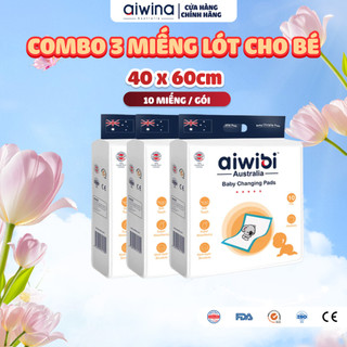 [Combo 3] Miếng Lót Aiwibi Thấm Hút Vượt Trội 40x60, 10 Miếng/Gói