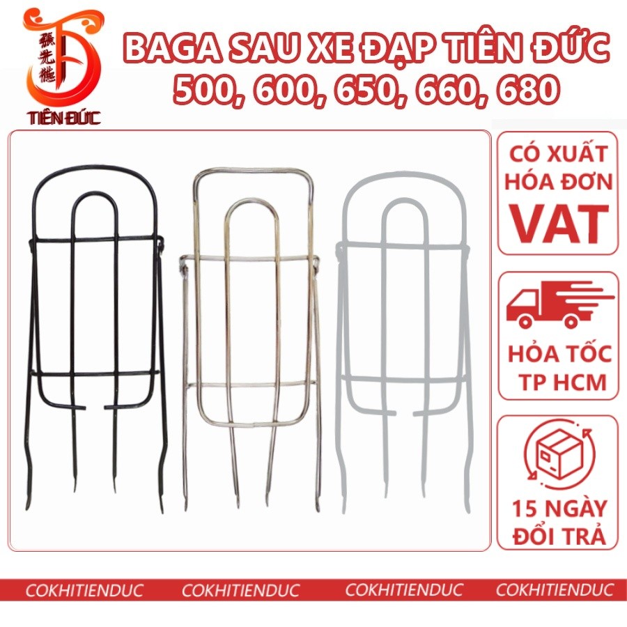 [Giá VAT] Baga Xe Đạp 500 600 650 660 680 Tiên Đức Ba ga Gác Dap cỡ 20in 22in 24in 26in 27in VAT Sơn