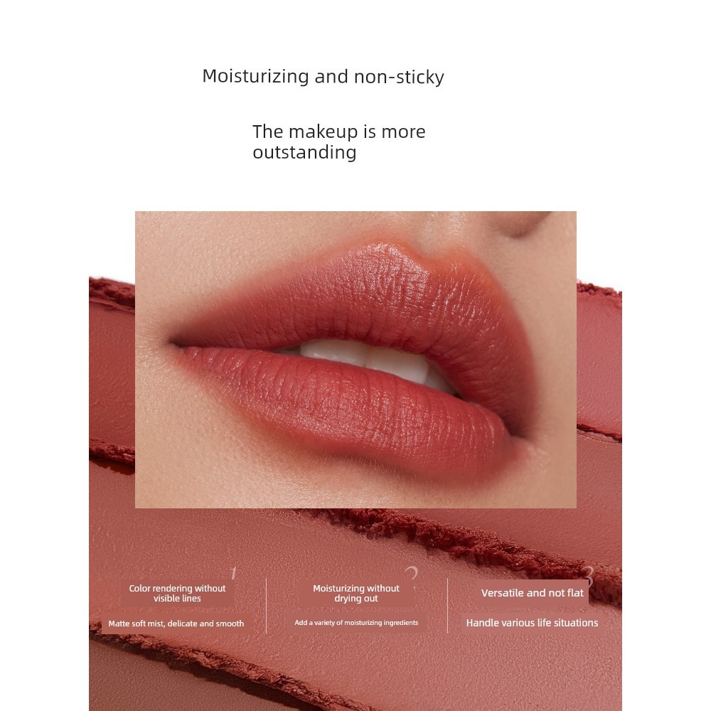 son môi son romand Son Môi Mờ Spenny Matte Lipstick Nữ Không Dễ Nhúng Cốc Trơn Khỏa Thân Dưỡng Ẩm Ch