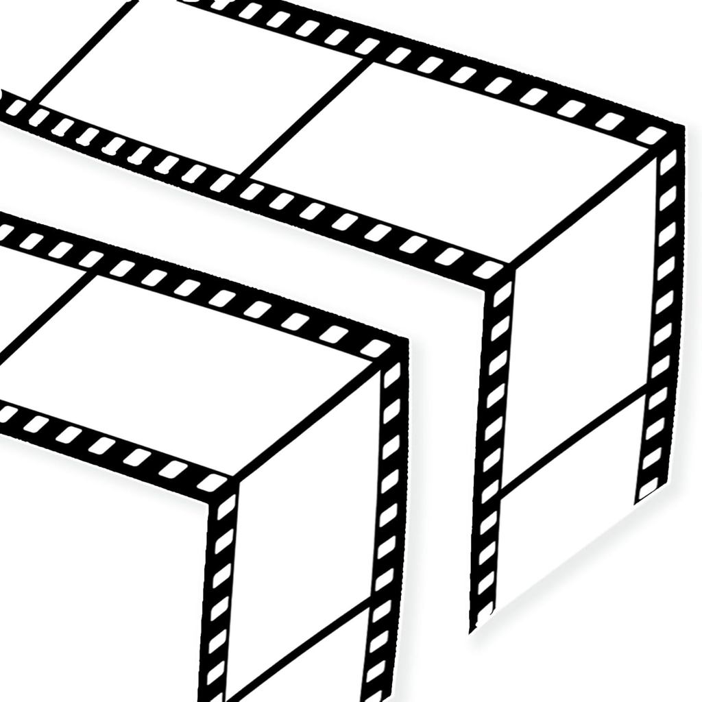 2Ct Movie Night Party Table Runner - Phim Theo Chủ Đề Sinh Nhật Đồ Dùng Trang Trí Khăn Trải Bàn Tran