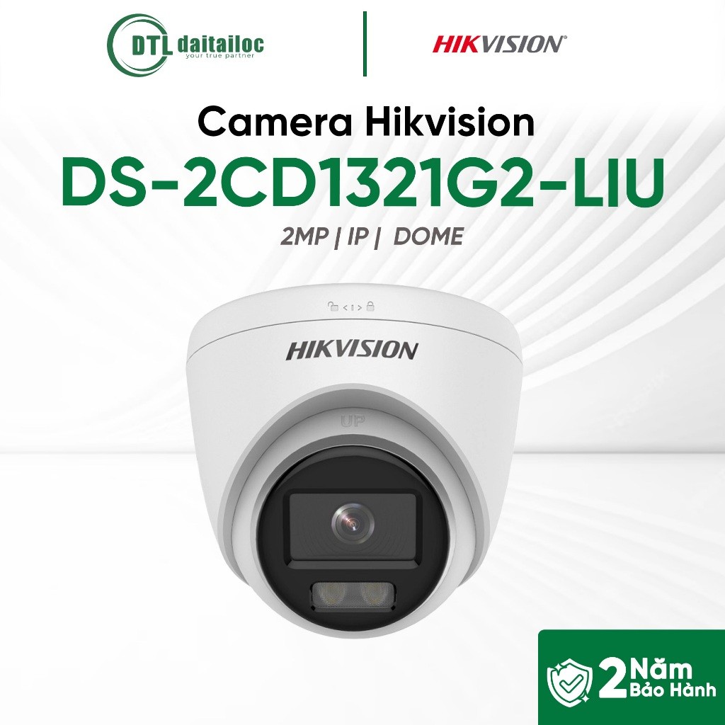 Camera Hikvision DS-2CD1321G2-LIU (2M/ IP/ DOME) | Chính Hãng | Bảo Hành 24 Tháng