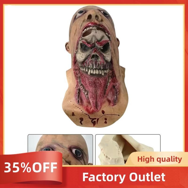 Tóc Dài Grudge Ma Halloween Chống Đỡ Mặt nạ Thực Tế Hóa Trang Đáng Sợ Mặt nạ Halloween Hedging