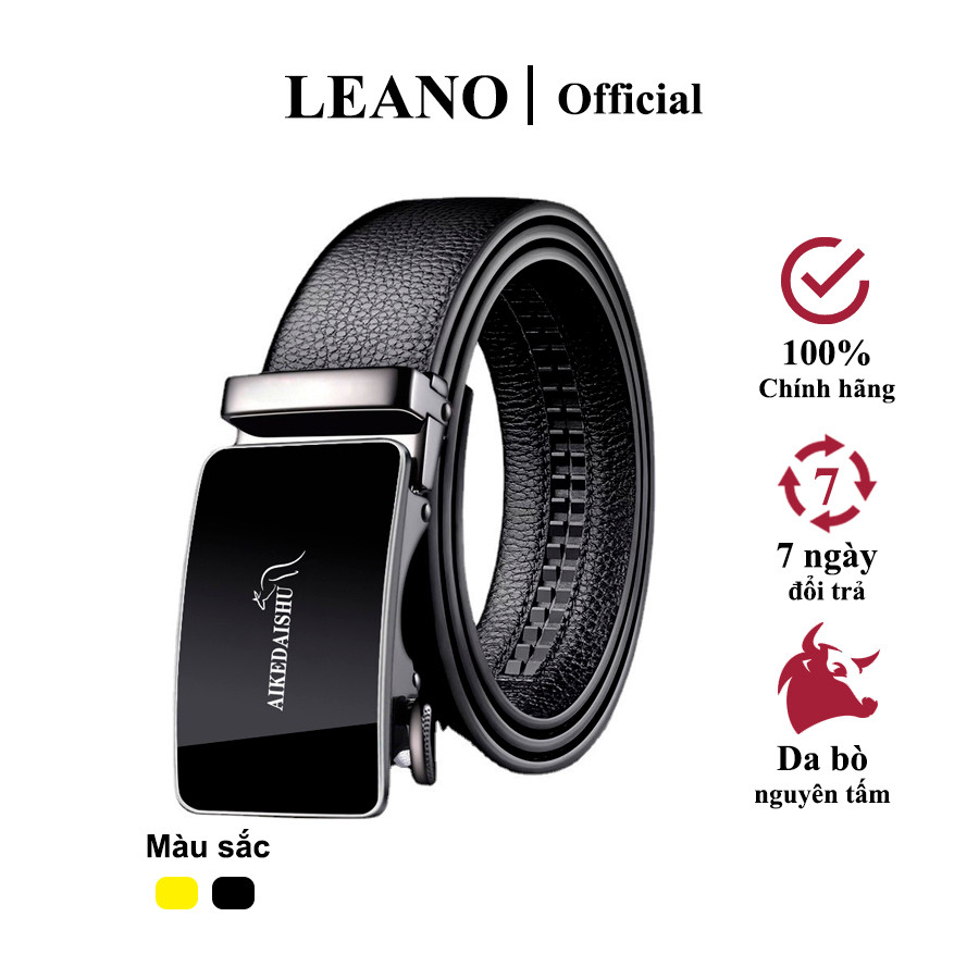 Thắt lưng nam da LEANO, Dây nịt nam sang trọng 258