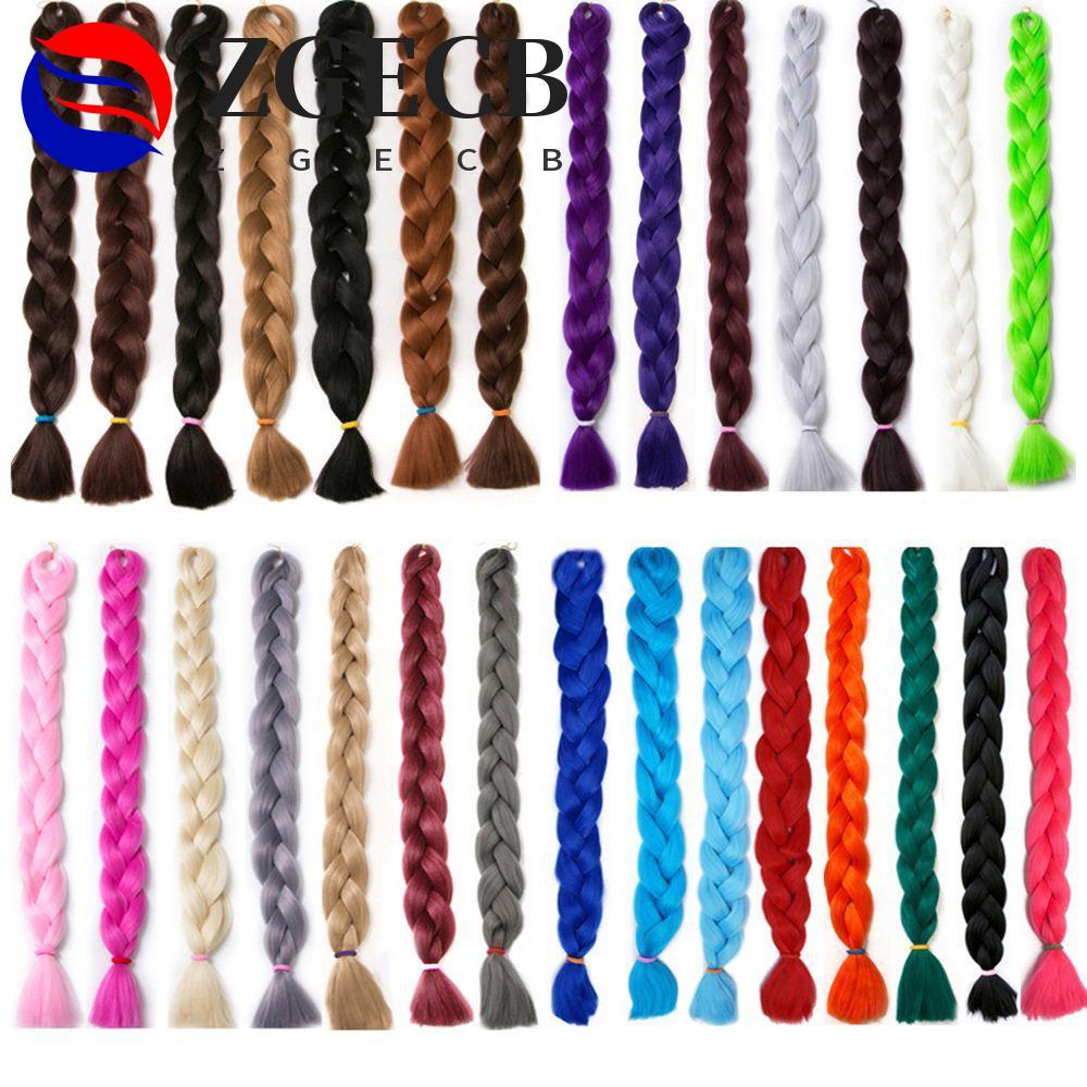 ZGECB Jumbo Bện Ombre Kiểu tóc Afro Twist Braids Bím giả