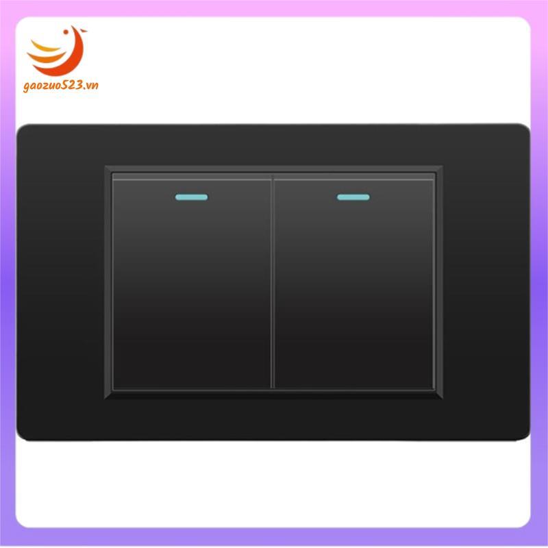 [gaozuo523.vn] Công tắc treo tường điện bằng kính cường lực 2 Gang 2 chiều 118mmx72mm Công tắc đèn b