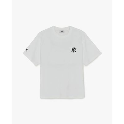 MLB - Áo thun unisex tay ngắn Basic Street Back Lettering_3ATSB1063-50WHS