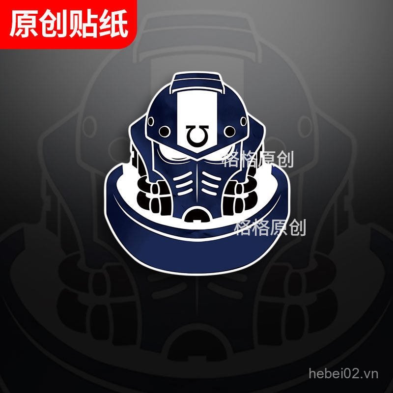 Warhammer 40 Cực Chiến Binh Xe Miếng Dán Xe Máy Điện Xe Hành Lý Miếng Dán Nam Phong Cách Mới ANAK