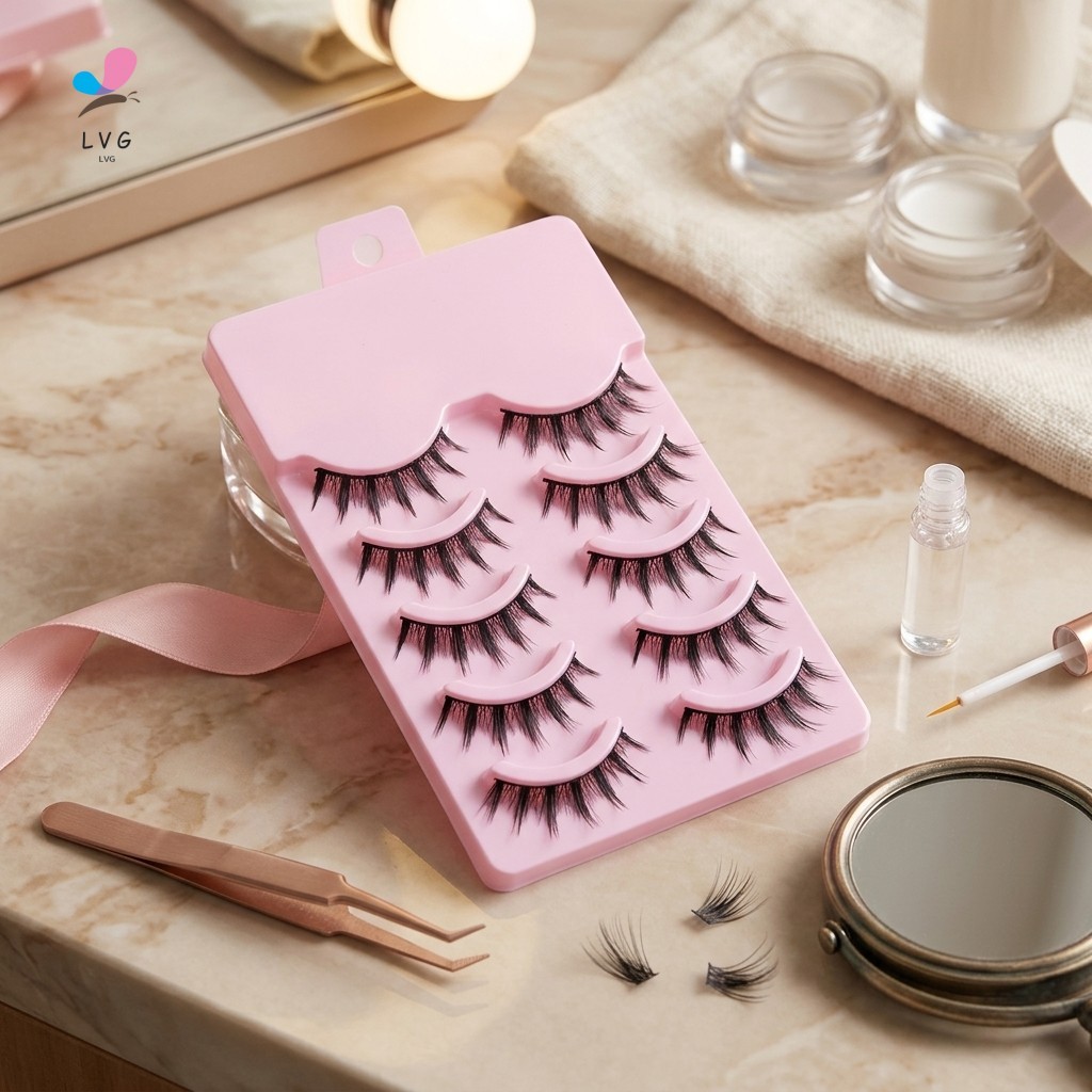 Tập 3D Anime Cosplay Lông Mi Giả Đen C Curl 10-15mm Sợi Mềm