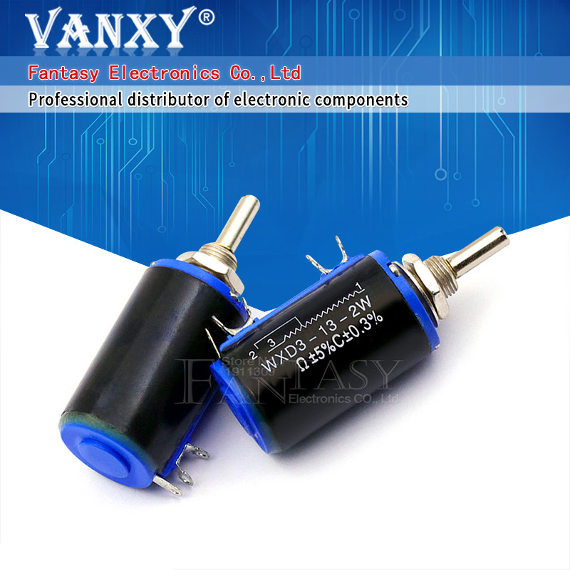 2 CHIẾC WXD3-13-2W 47K ohm WXD3-13 2W Quay Mặt Xoay Multiturn Wirewound Potentiometer