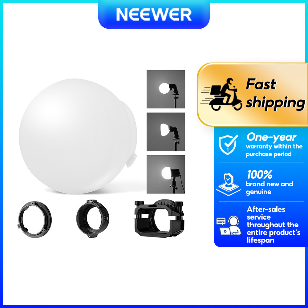 Mái vòm khuếch tán silicon NEEWER CRS6 với 3 vòng chuyển đổi, tương thích với Godox V1, Đèn Flash tr