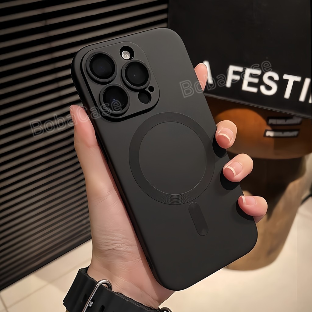 Ốp lưng iPhone Từ tính màu cho 17 16 15 14 13 12 11 Pro Pro Max 7 8 Plus X XS XR XSMax SE  | BigBuy360 - bigbuy360.vn