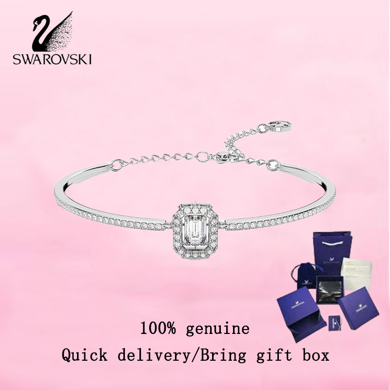 Swarovski  Women's fashion bracelet S925 sterling silver octagonal cut, white diamond 5638494 Millen