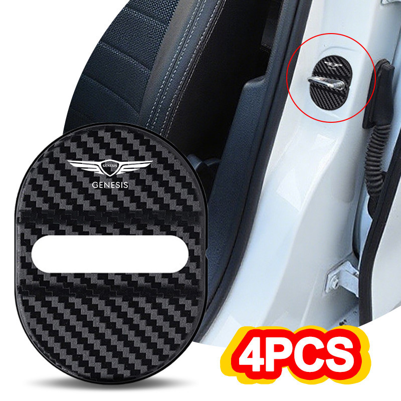 4 Kiểu Dáng Xe Ô Tô Tự Động Bảo Vệ Khóa Cửa Bao Dán Phụ Kiện Dành Cho Genesis Coupe EQ900 G70 G80 G9