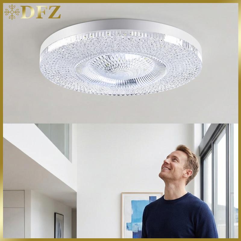 LUBE 1 Đèn trần LED pha lê UFO, Bóng đèn chùm bảo vệ mắt siêu sáng E27.