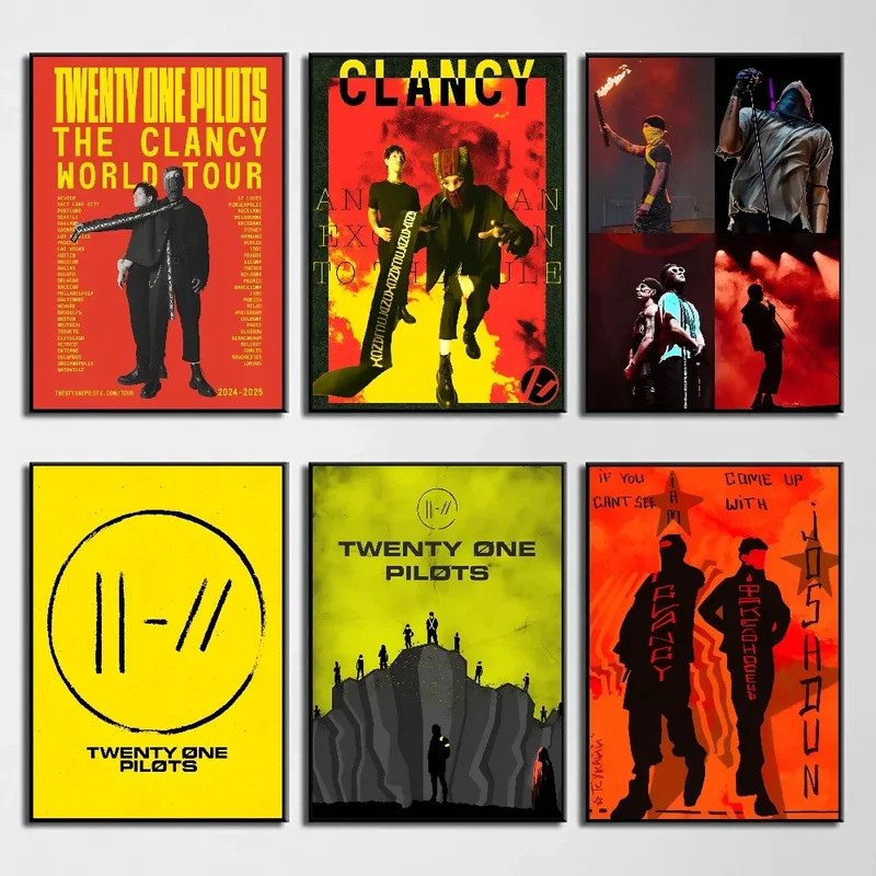 1 Ban Nhạc T-2Twenty O-One P-Pilots Poster Nhà Phòng Khách Phòng Ngủ Lối Vào Thanh Cà Phê Cửa Hàng T