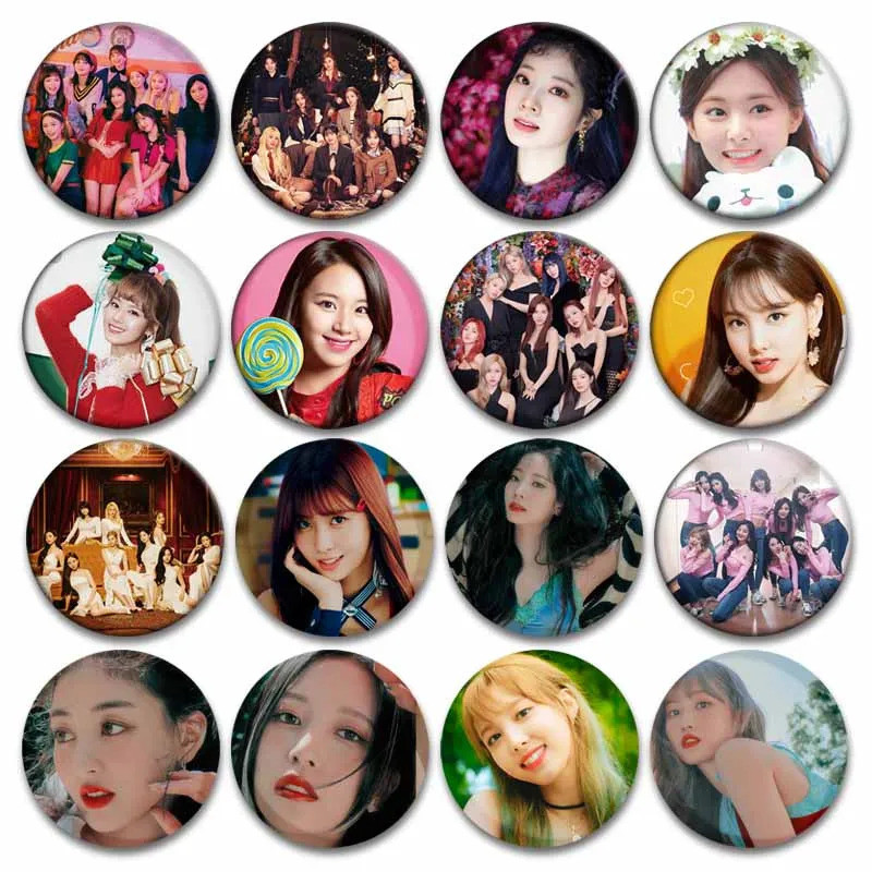 Phụ kiện nhóm nhạc K-pop TWICE Lovely Badge Bag Hats - Bộ ghim brooch quà tặng đẹp mắt cho các fan c