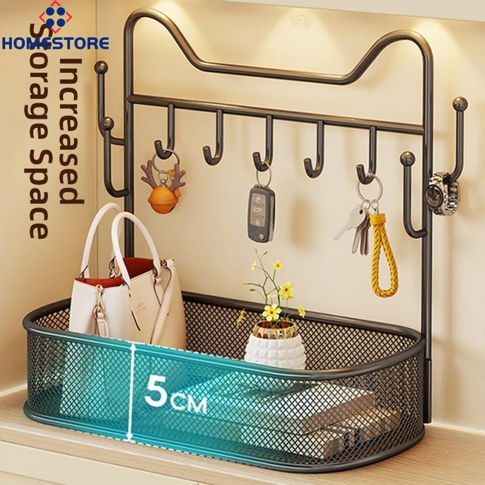 [Homestore]Iron Wall Mounted Key Holder with Minimalist Design for Home Office Entryway Use
