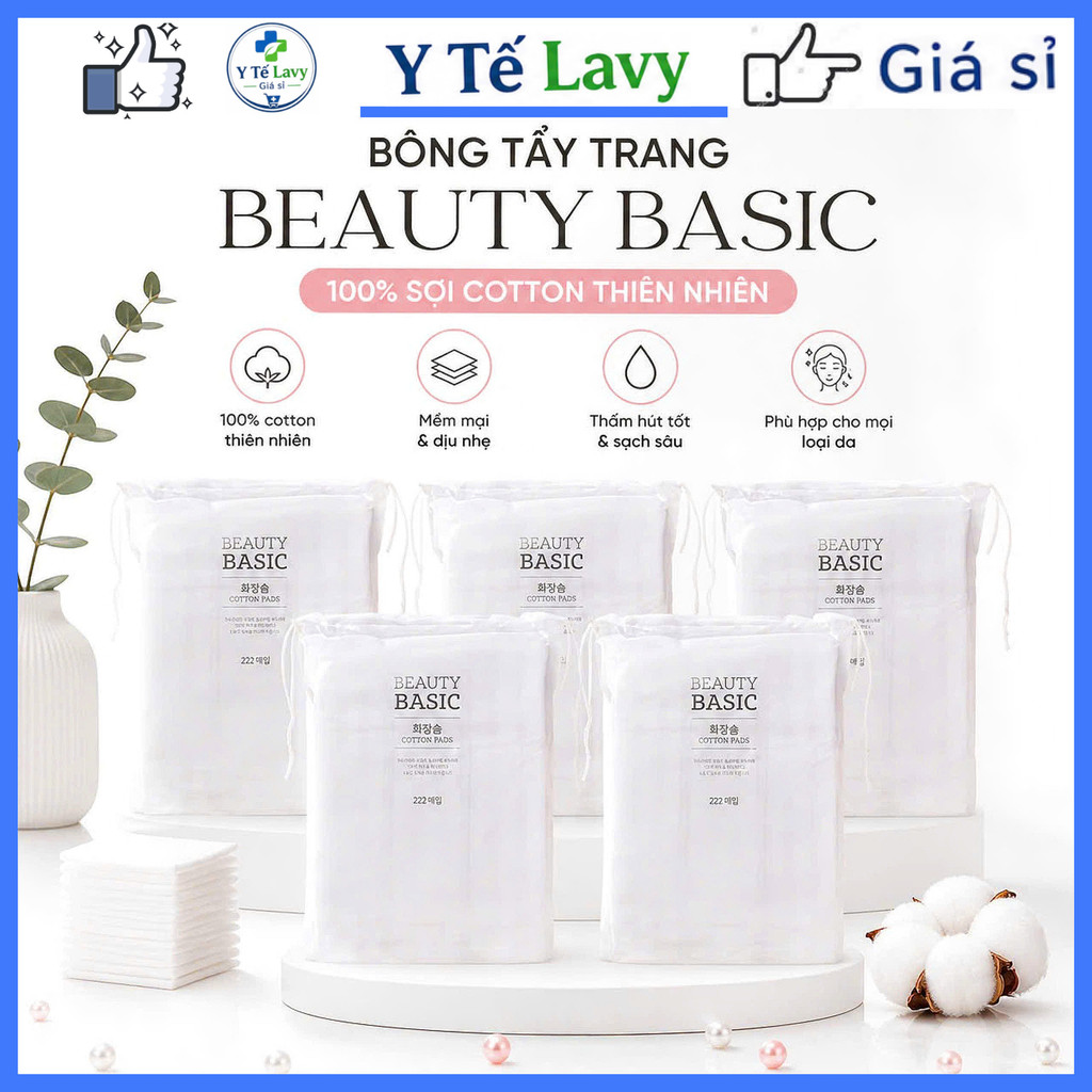 COMBO Bông Tẩy Trang Emart 222 Miếng , Y TẾ LAVY GIÁ SỈ