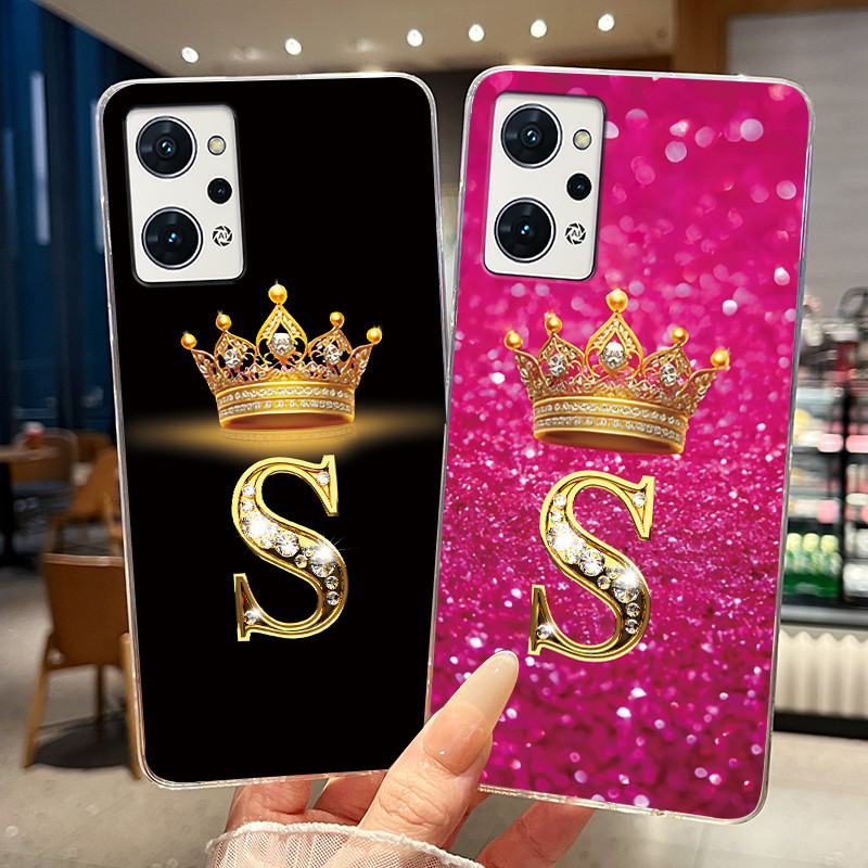 Ốp Lưng Cho OPPO Reno 7A 9A Ốp lưng TPU Mềm Trong Suốt Thời Trang Chữ Cái Ban Đầu Ốp Lưng Cho OPPO R
