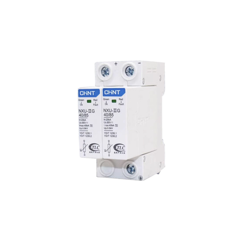CHINT Lightning Arrester NXU - II G 40kA / 500V 2P DC Surge Protector để chống sét tức thì
