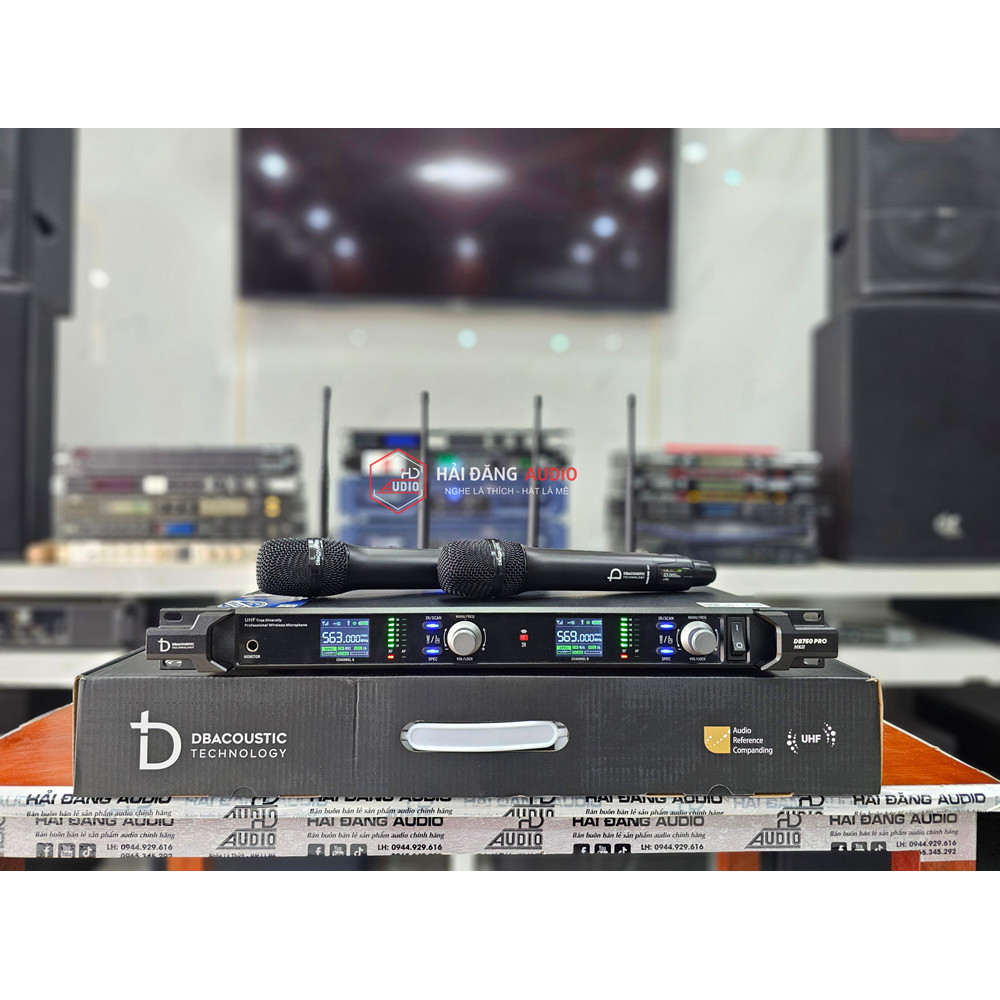 Micro không dây hội nghị dB acoustic DB 750 Pro / 750 pro MKII + tặng Pin  sạc db - Hàng Chính Hãng 