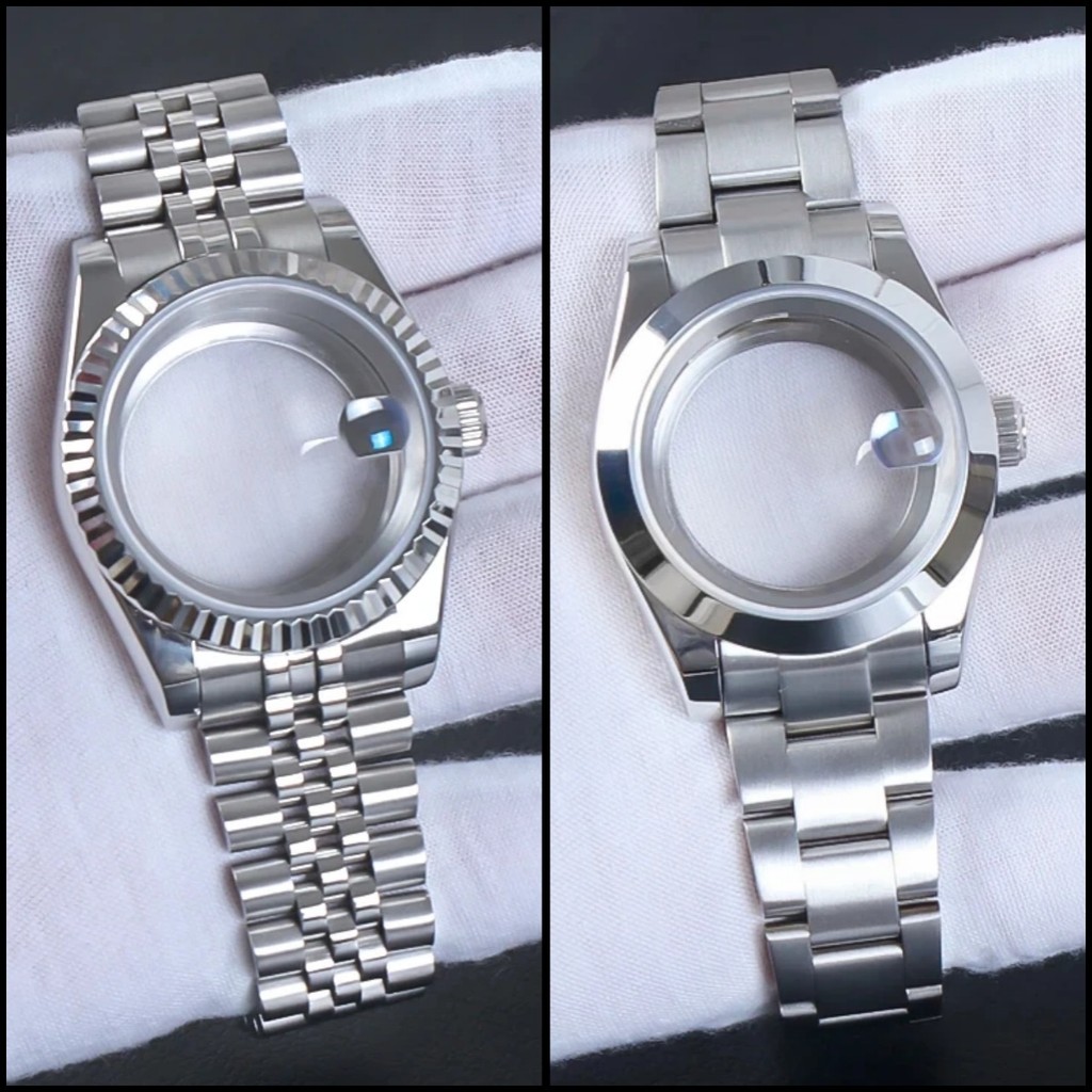 Vỏ đồng hồ QX NH35 Thép không gỉ 36mm / 39mm 904L cho Datejust Oyster NH35 NH38 NH36 Sapphire Glass 