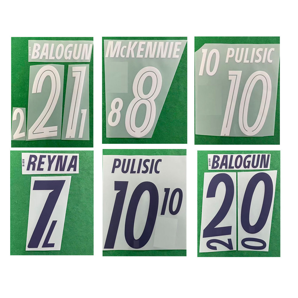 Bộ tên đội tuyển quốc gia 2026 4 Adams 7 Reyna 8 Mckennie 10 Pulisic 20 Weah 21 Balo Bóng Đá Miếng D
