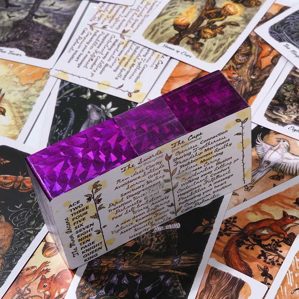 2025 Sản phẩm mới Oak, Ash & Thorn Tarot 12 * 7cm Heaven and Earth Gai Mori Secret Tarot Card2026050
