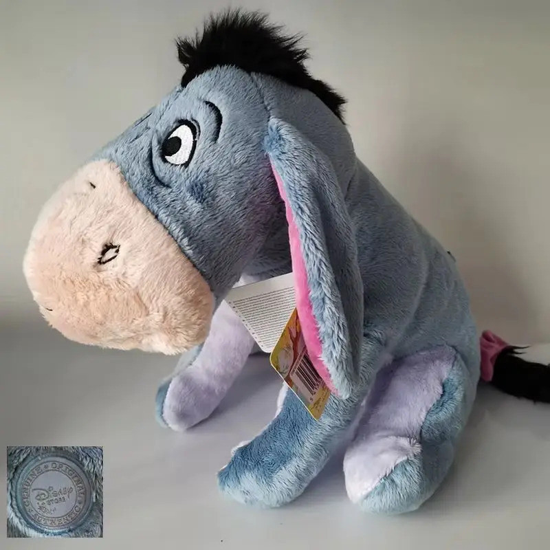 35cm Cổ Điển Retro Xanh Eeyore Donkey Nhồi Bông Động Vật Mềm Sang Trọng Đồ Chơi Búp Bê Cho Sinh Nhật