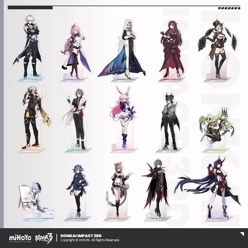 Standee Honkai Impact 3rd Chính Hãng miHoYo Mô Hình Mica Nhân Vật Elysia Mobius Eden Past World Para
