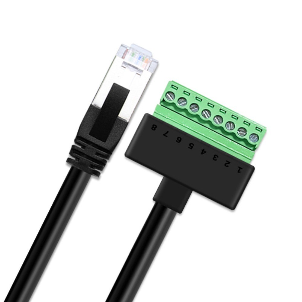 RJ45 Nam Đến 8 Chân Vít Thiết Bị Đầu Cuối Khối Adapter Cho Cat5 Cat6 Cat7 Ethernet Extender Quan Sát
