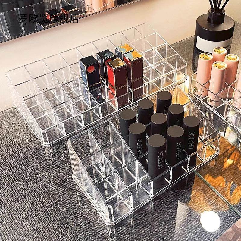 nail box mắt mèo nail box Son Môi Hộp Bảo Quản Chống Bụi Để Bàn Mỹ Phẩm Sơn Móng Tay Trong Suốt Son 