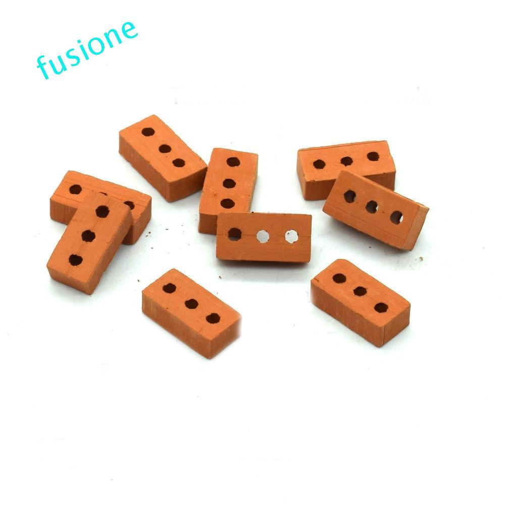 Mô hình gạch mini FUSIONEDGE, 1 / 12 1 / 16 Đồ chơi gạch giả DIY màu đỏ, Gạch mini tỷ lệ 1 / 12 Gạch