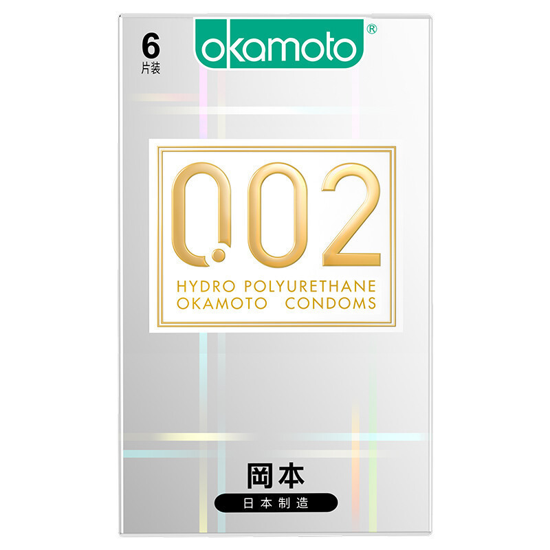 Okamoto 002 Series Bao Cao Su Polyurethane 2 / 6 Chiếc Hộp Trắng Bao Cao Su Sinh Viên Bao Cao Su Sho