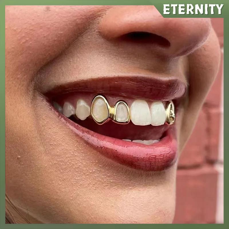 ETERNITY Hip Hop Ngôi Sao Rỗng Răng Grillz Răng Trang Trí Răng Mũ Fangs Lưới Tản Nhiệt Dành Cho Nữ T