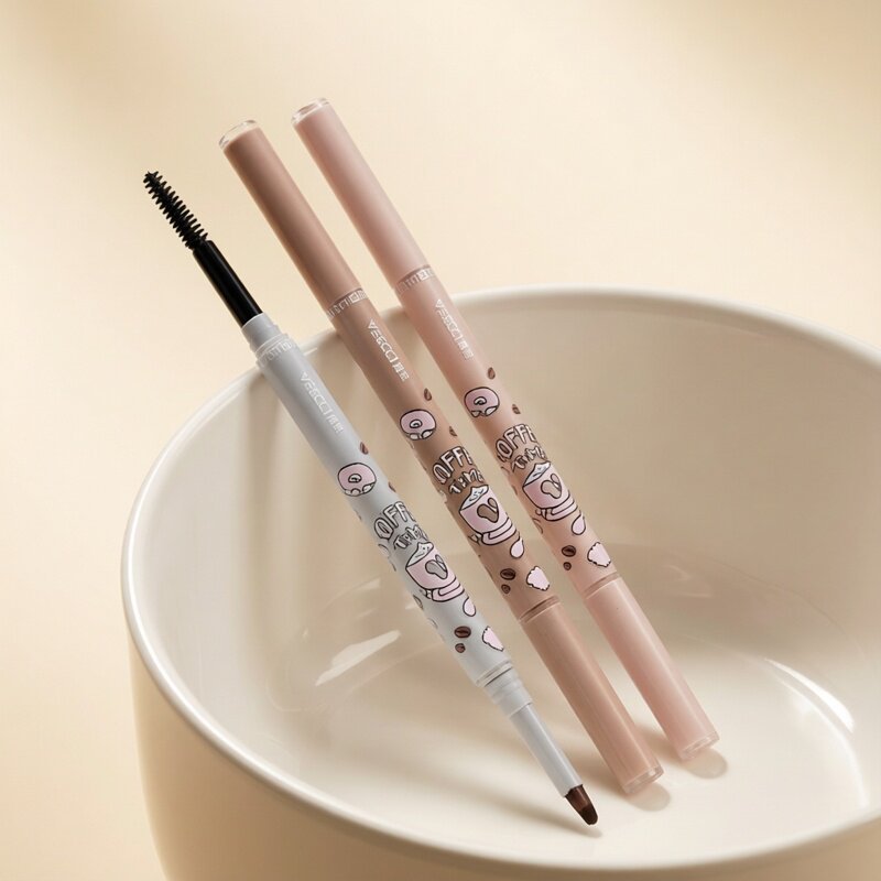 bút chì kẻ mắt eyeliner Bút Gel kẻ mắt hai đầu VEEECCI / VEECCI Coffee Series Không dễ nhòe Bút kẻ m