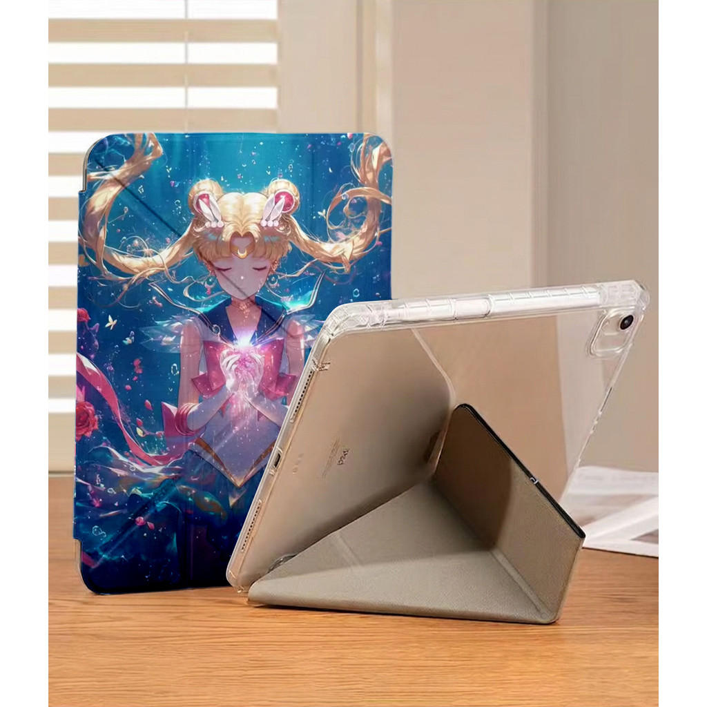SAILOR MOON Ốp bảo vệ gập chữ Y cho iPad cho Air 4/5/6/7/8 M3 M4 A16, Pro 11 M4  Chống sốc ipad case