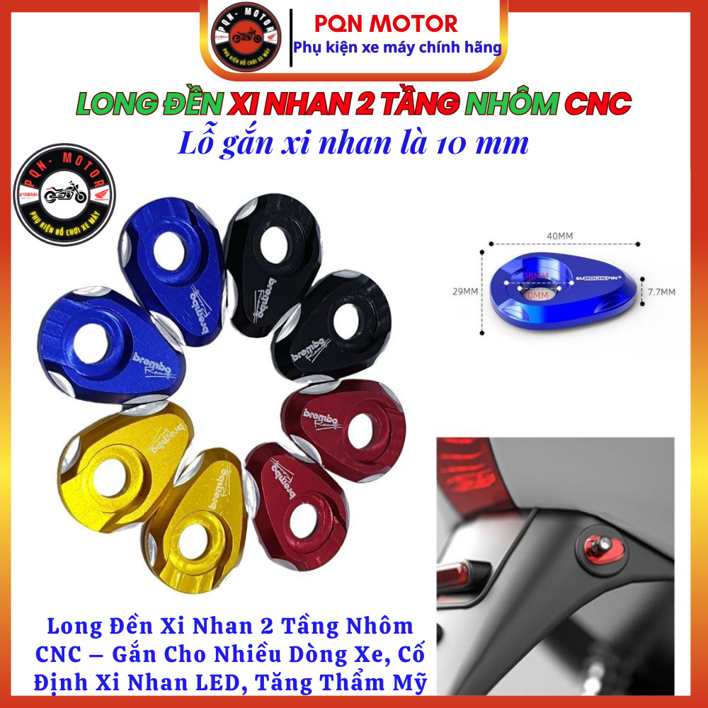 Long Đền Xi Nhan 2 Tầng Nhôm CNC- Dùng Che Lỗ Xinhan - Long Đền Xinhan (1 cặp)