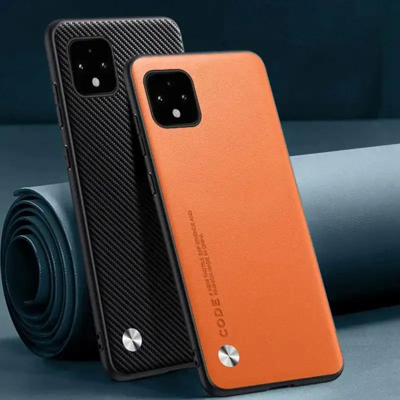 Ốp Da PU Sang Trọng Cho Google Pixel 4 XL Mờ Ốp Lưng Silicon Bảo Vệ Điện Thoại Cho Google Pixel 4 4X