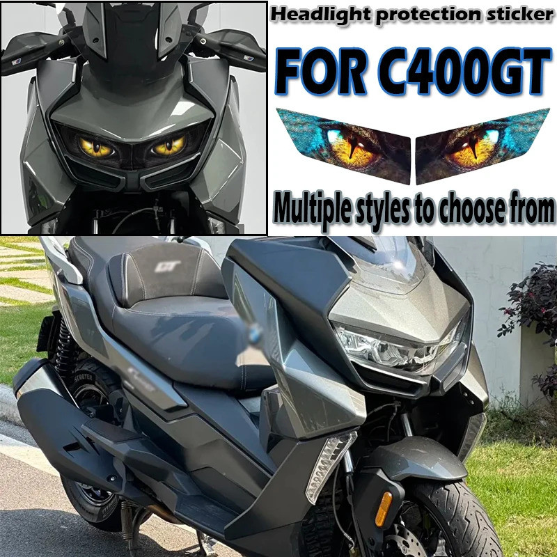 FZMotorcycle phụ kiện đèn pha bảo vệ nhãn dán đèn pha mắt cơ thể nhãn dán cho C400GT 2018-2023 C400 