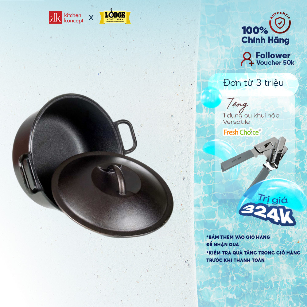 Nồi Gang Lodge Pro Logic - 27.4cm,3.78L